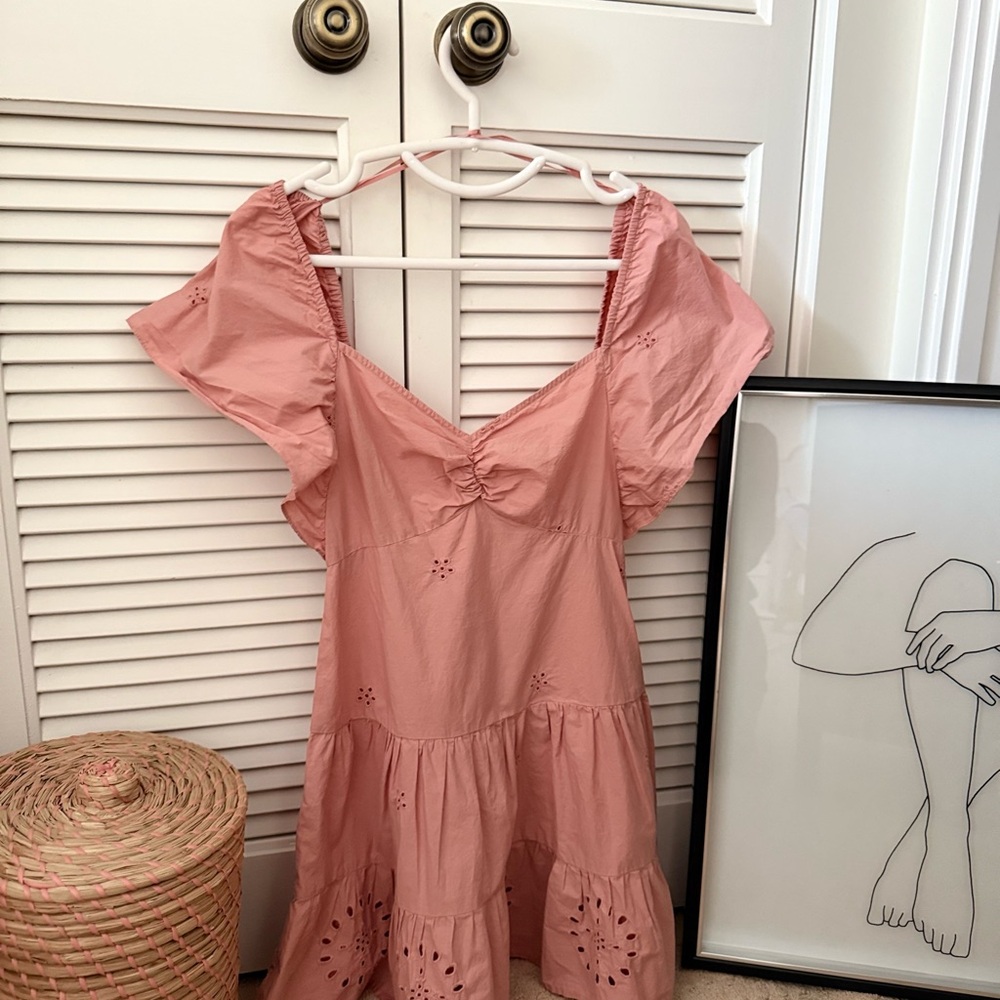 Zara Pink Off-Shoulder Dress